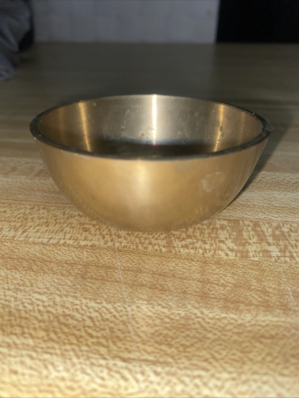Japanese Household Buddhist SINGING Bowl BRASS 2.75” Diameter Vintage